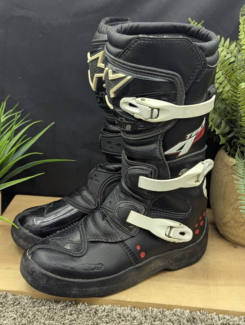 Alpinestars Tech 4 Motocross Boots Youth/Mens Size 6 Racing ATV Motorcycle